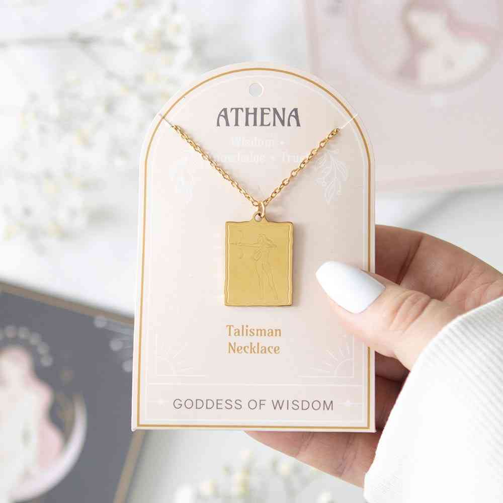 Something Different - Athena Goddess Talisman Ketting - Goudkleurig